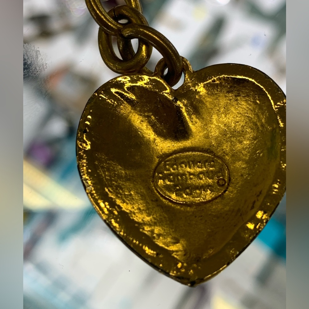 🎉HP🎉 Vintage EDOUARD RAMBAUD PARIS  Heart/Disc gold Belt - Picture 4 of 15